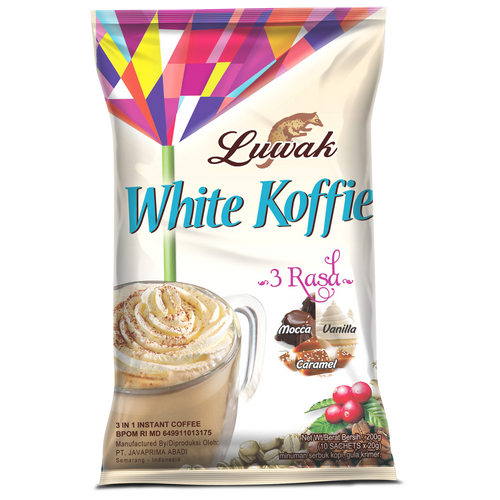 Kopi Putih Luwak 3 Rasa – Luwak White Coffee 3 Flavours (10 Sachets @ 20g)