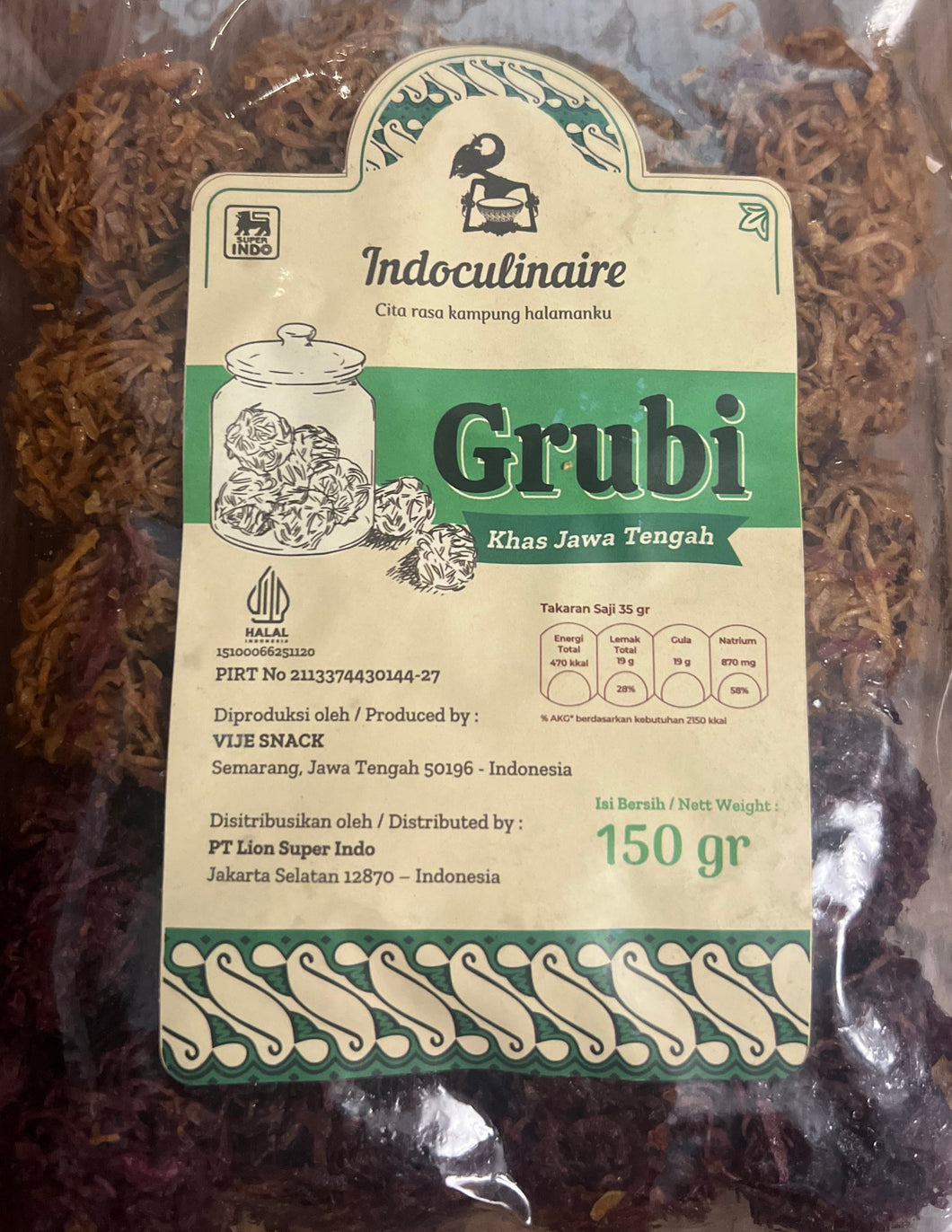 Grubu Snacks Ubi 150gr