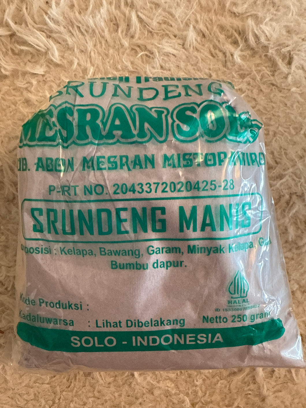 Serundeng  Mesran Khas Solo 250g