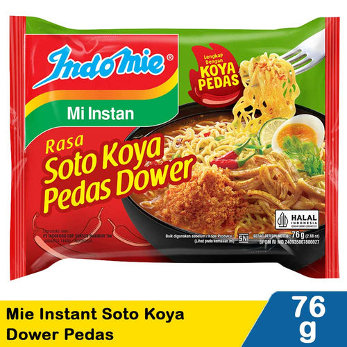 Indomie Mi Instan Soto Koya Pedas Dower, 76gr