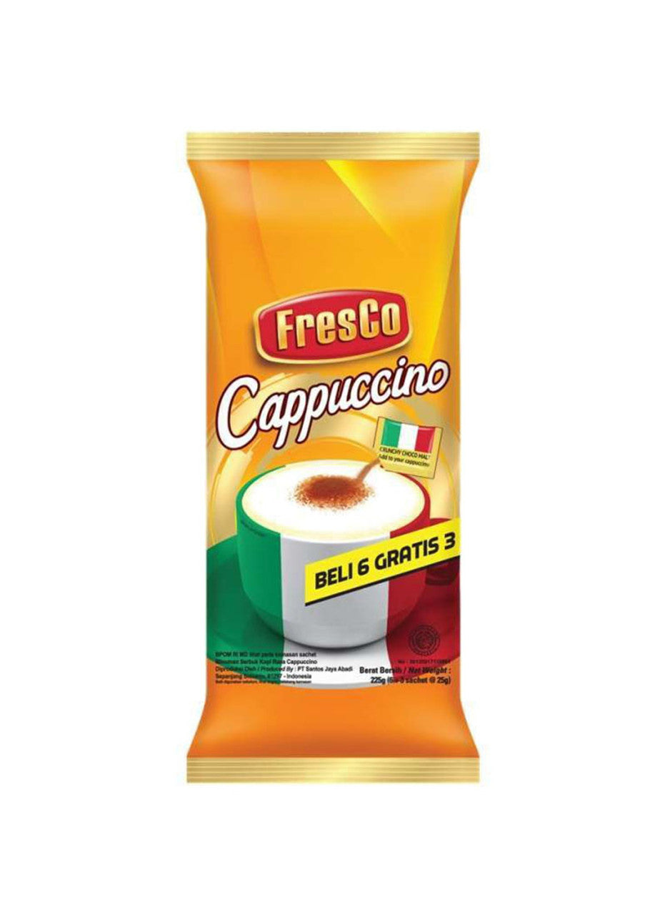 Kapal Api Fresco Instant Coffe Cappuccino, 225gr (9ct @25gr)