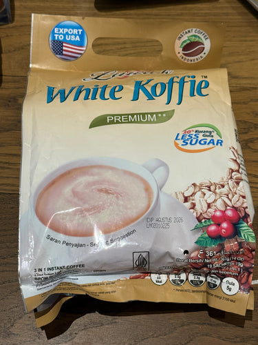 Luwak White Koffie Less Sugar 19 Sachets x 19 gr